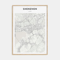 Shenzhen Map Portrait Poster