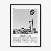 Sherman Oaks Print Black and White, Sherman Oaks Wall Art, Sherman Oaks Poster, Sherman Oaks Photo, Sherman Oaks Wall Decor, California, USA