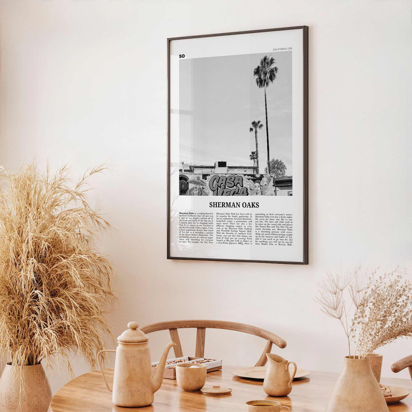 Sherman Oaks Print Black and White, Sherman Oaks Wall Art, Sherman Oaks Poster, Sherman Oaks Photo, Sherman Oaks Wall Decor, California, USA