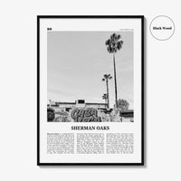 Sherman Oaks Print Black and White, Sherman Oaks Wall Art, Sherman Oaks Poster, Sherman Oaks Photo, Sherman Oaks Wall Decor, California, USA