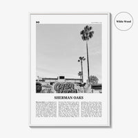 Sherman Oaks Print Black and White, Sherman Oaks Wall Art, Sherman Oaks Poster, Sherman Oaks Photo, Sherman Oaks Wall Decor, California, USA