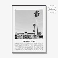 Sherman Oaks Print Black and White, Sherman Oaks Wall Art, Sherman Oaks Poster, Sherman Oaks Photo, Sherman Oaks Wall Decor, California, USA