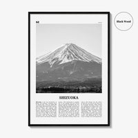 Shizuoka Print Black and White, Shizuoka Wall Art, Shizuoka Poster, Shizuoka Photo, Shizuoka Wall Décor, Shizuoka Map, Japan