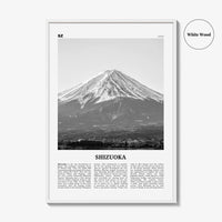 Shizuoka Print Black and White, Shizuoka Wall Art, Shizuoka Poster, Shizuoka Photo, Shizuoka Wall Décor, Shizuoka Map, Japan