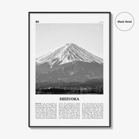 Shizuoka Print Black and White, Shizuoka Wall Art, Shizuoka Poster, Shizuoka Photo, Shizuoka Wall Décor, Shizuoka Map, Japan