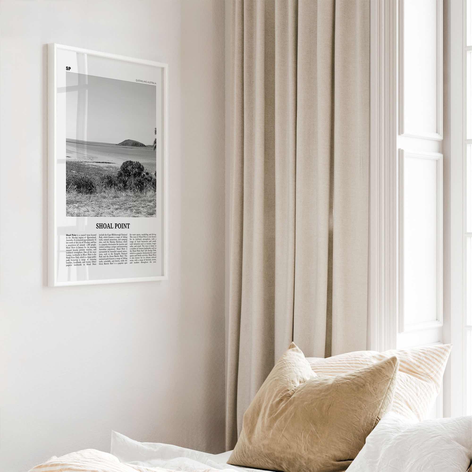 Shoal Point Print Black and White, Shoal Point Wall Art, Shoal Point Poster, Shoal Point Photo, Shoal Point Wall Décor, Shoal Point Map,