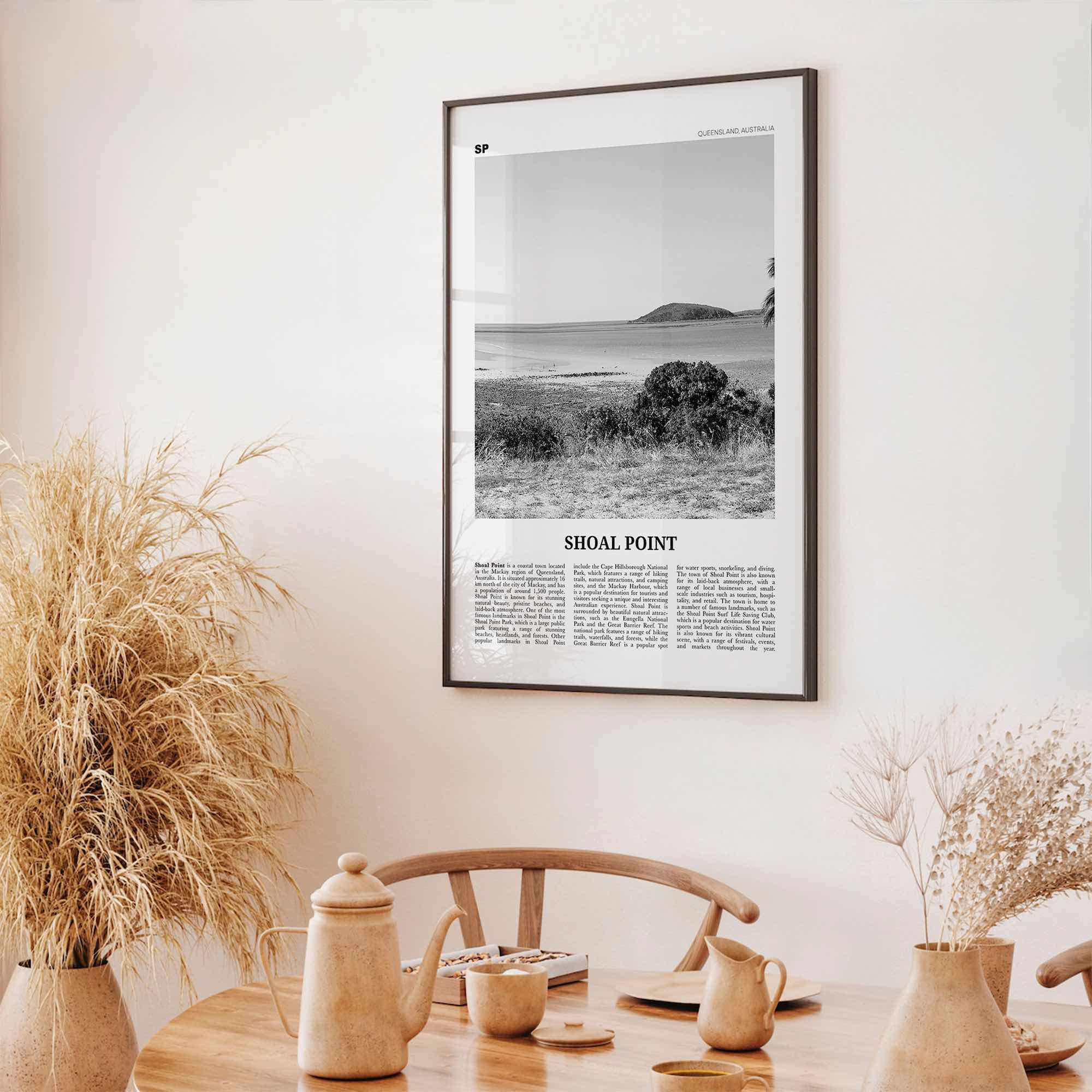 Shoal Point Print Black and White, Shoal Point Wall Art, Shoal Point Poster, Shoal Point Photo, Shoal Point Wall Décor, Shoal Point Map,