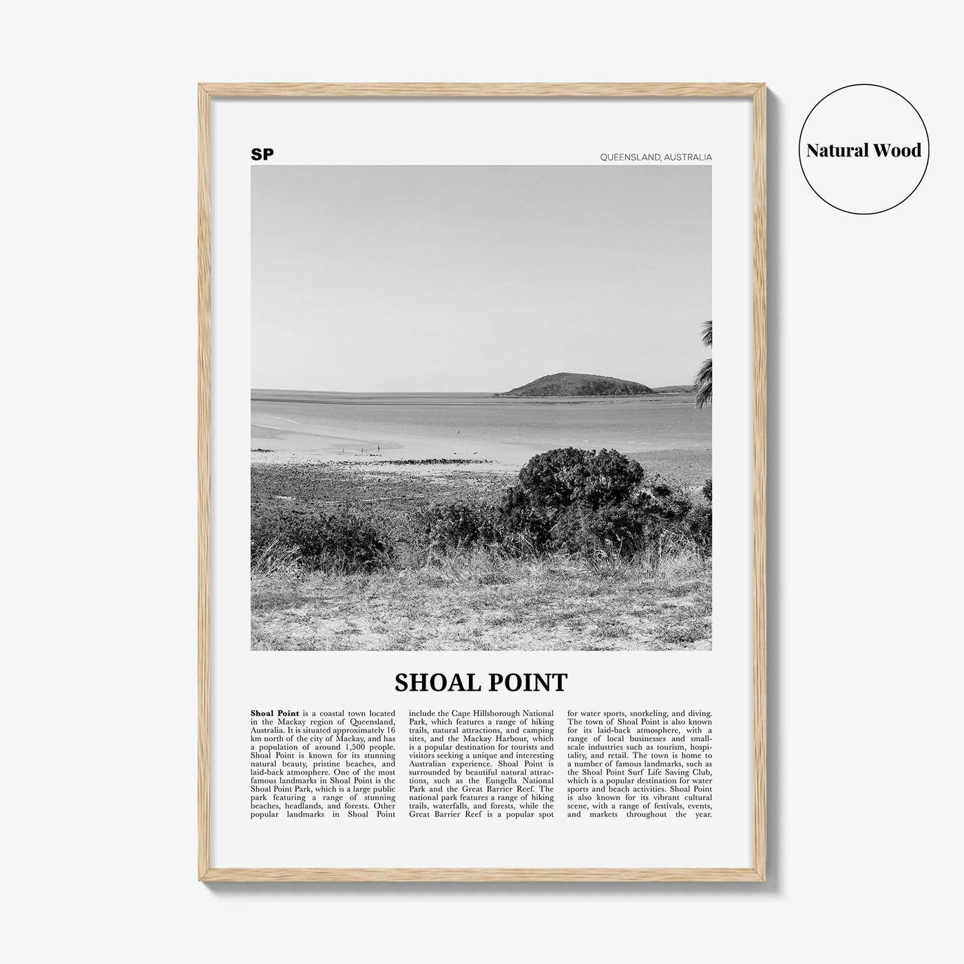 Shoal Point Print Black and White, Shoal Point Wall Art, Shoal Point Poster, Shoal Point Photo, Shoal Point Wall Décor, Shoal Point Map,