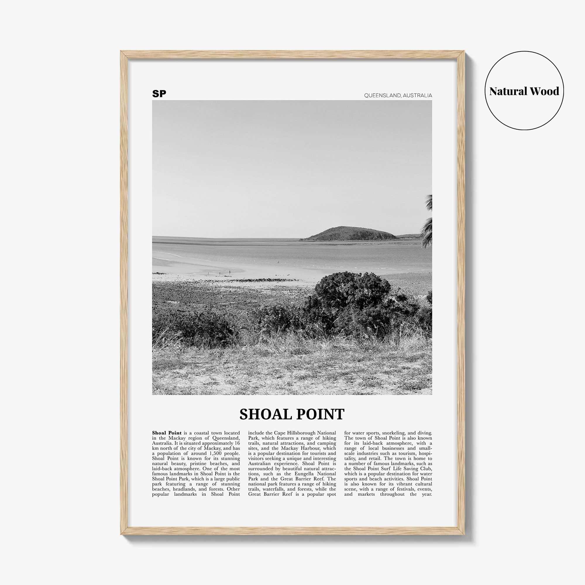 Shoal Point Print Black and White, Shoal Point Wall Art, Shoal Point Poster, Shoal Point Photo, Shoal Point Wall Décor, Shoal Point Map,