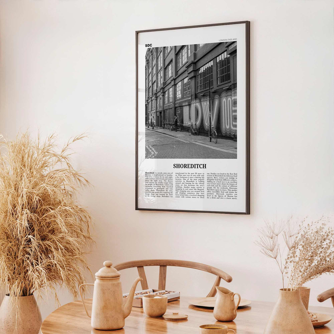 Shoreditch Print Black and White, Shoreditch Wall Art, Shoreditch Poster, Shoreditch Photo, Shoreditch Décor, Shoreditch Map, London England