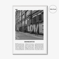 Shoreditch Print Black and White, Shoreditch Wall Art, Shoreditch Poster, Shoreditch Photo, Shoreditch Décor, Shoreditch Map, London England