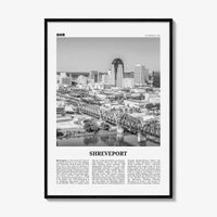 Shreveport Print Black and White, Shreveport Wall Art, Shreveport Poster, Shreveport Photo, Shreveport Wall Décor, Louisiana, USA