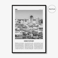 Shreveport Print Black and White, Shreveport Wall Art, Shreveport Poster, Shreveport Photo, Shreveport Wall Décor, Louisiana, USA