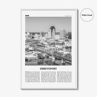 Shreveport Print Black and White, Shreveport Wall Art, Shreveport Poster, Shreveport Photo, Shreveport Wall Décor, Louisiana, USA