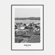 Šibenik Portrait B&W Poster