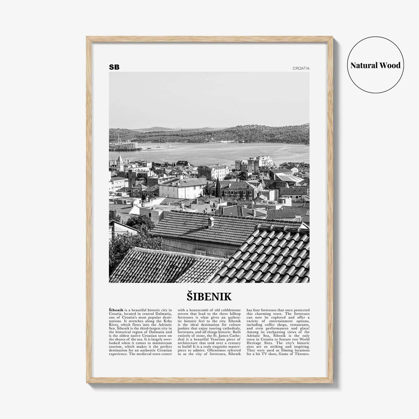 Sibenik Print Black and White, Šibenik Wall Art, Šibenik Poster, Šibenik Photo, Šibenik Wall Décor, Croatia, Hrvatska, Sebenico, Dalmatia