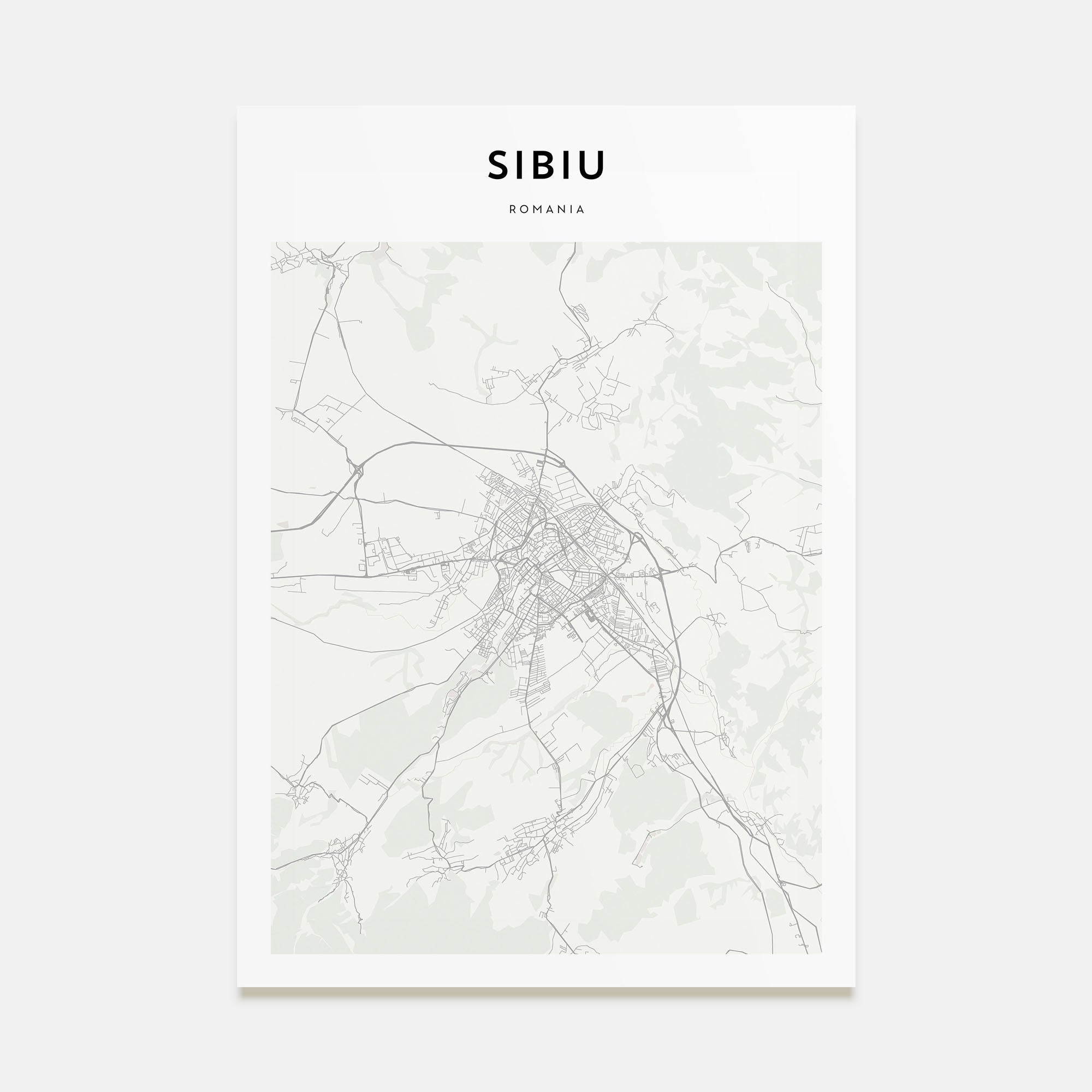 Sibiu Map Portrait Poster