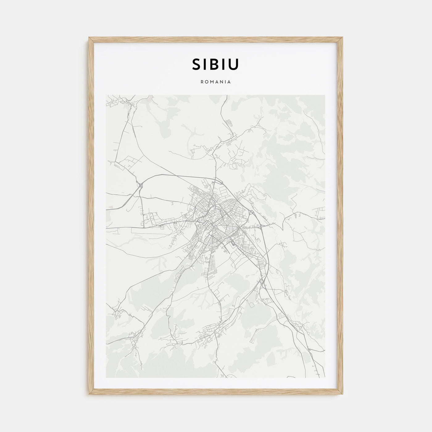 Sibiu Map Portrait Poster