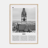 Sibiu Travel B&W Poster