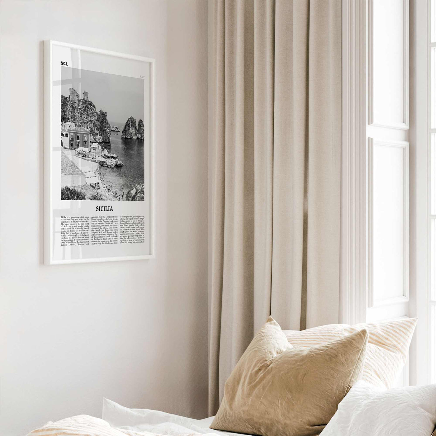 Sicilia Print Black and White, Sicilia Wall Art, Sicilia Poster, Sicilia Photo, Sicilia Wall Décor, Sicilia Map, Italy