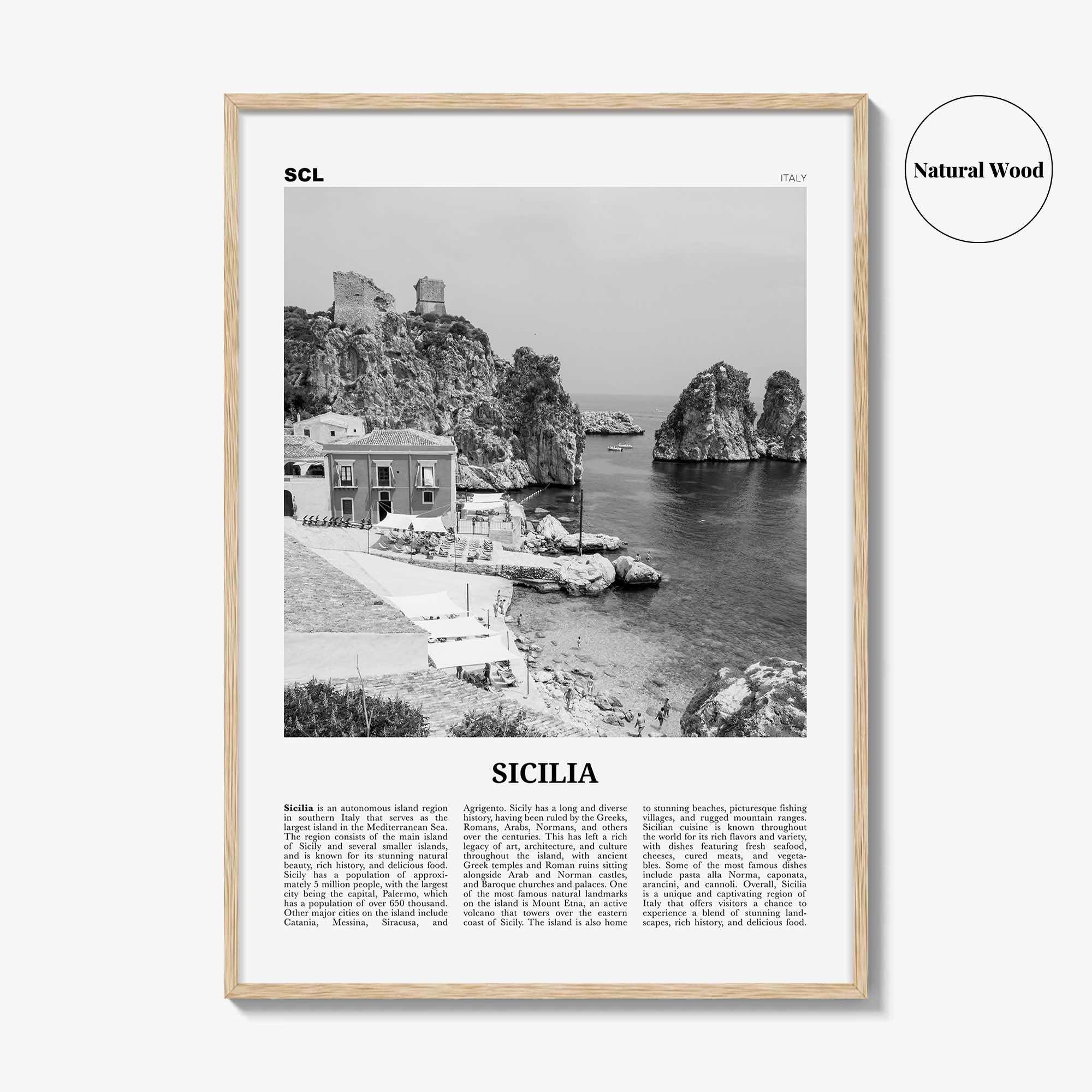 Sicilia Print Black and White, Sicilia Wall Art, Sicilia Poster, Sicilia Photo, Sicilia Wall Décor, Sicilia Map, Italy