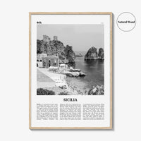 Sicilia Print Black and White, Sicilia Wall Art, Sicilia Poster, Sicilia Photo, Sicilia Wall Décor, Sicilia Map, Italy