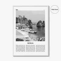 Sicilia Print Black and White, Sicilia Wall Art, Sicilia Poster, Sicilia Photo, Sicilia Wall Décor, Sicilia Map, Italy