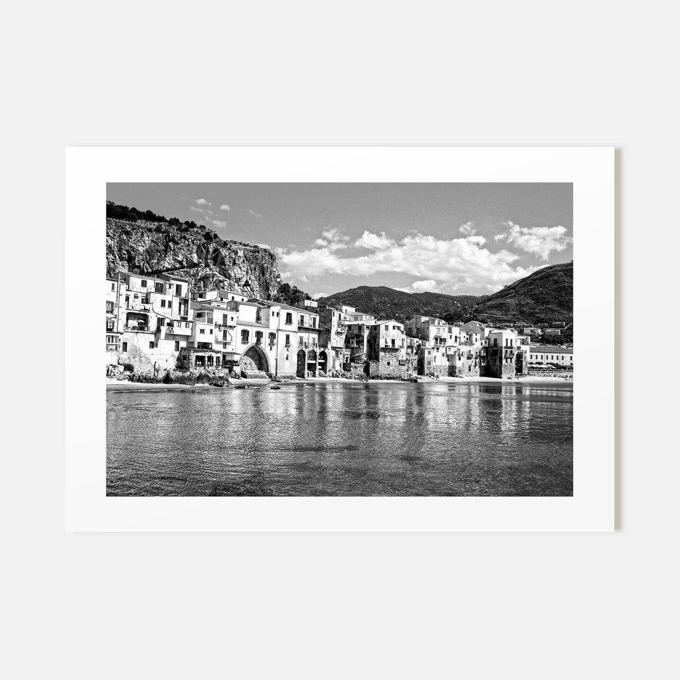 Sicily Landscape B&W Poster