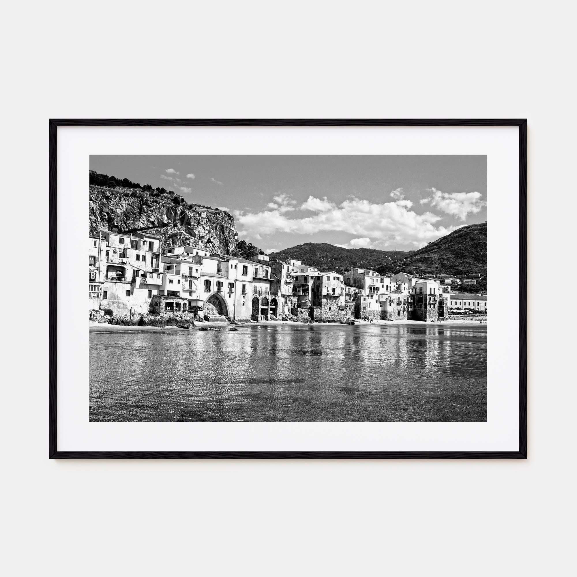 Sicily Landscape B&W Poster