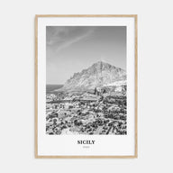 Sicily Portrait B&W No 1 Poster