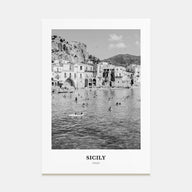 Sicily Portrait B&W No 2 Poster