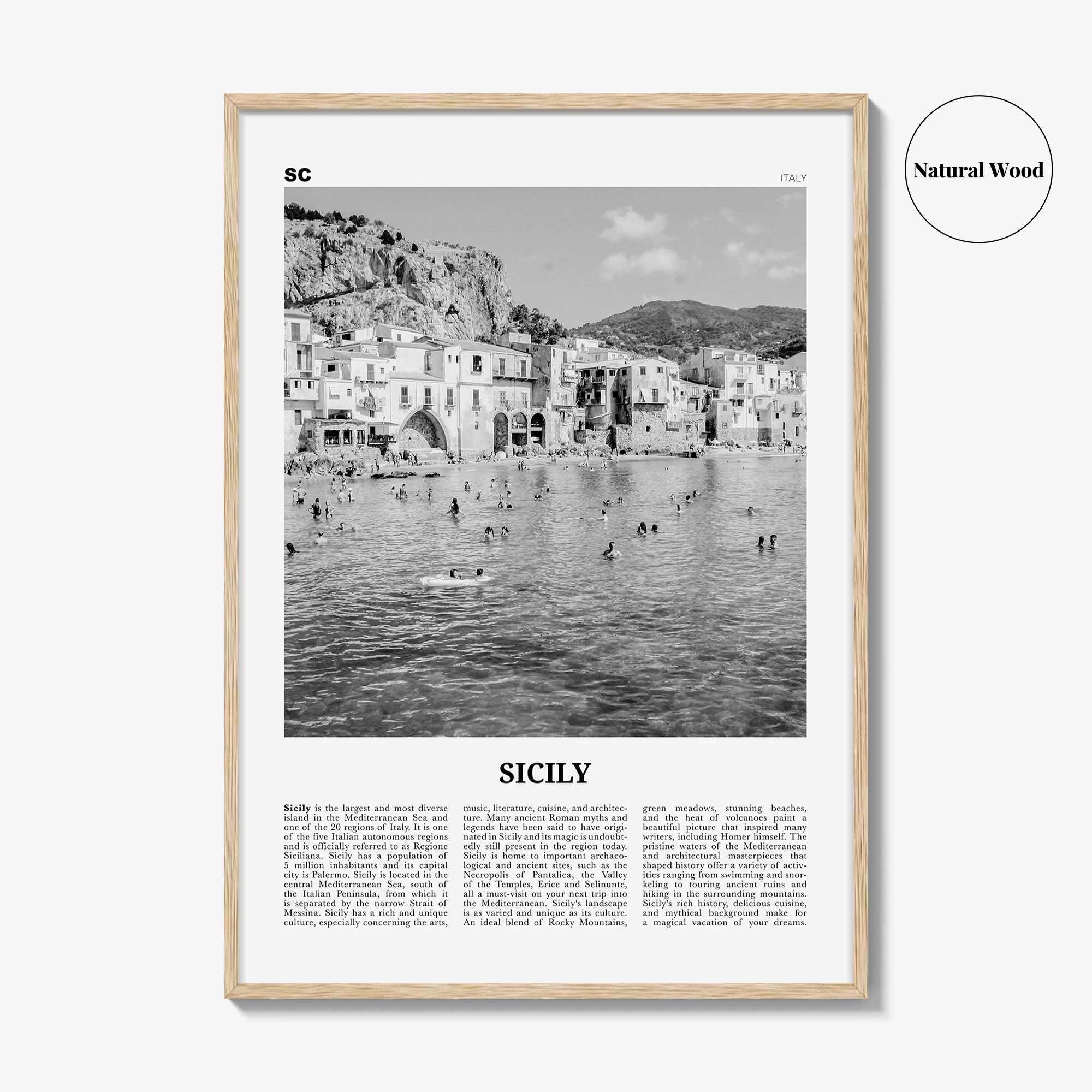 Sicily Print Black and White No 1, Sicily Wall Art, Sicily Poster, Sicily Photo, Sicily Décor, Italy, Sicilia, Sicìlia, Palermo, Catania