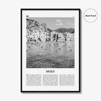 Sicily Print Black and White No 1, Sicily Wall Art, Sicily Poster, Sicily Photo, Sicily Décor, Italy, Sicilia, Sicìlia, Palermo, Catania