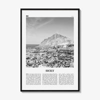 Sicily Print Black and White No 2, Sicily Wall Art, Sicily Poster, Sicily Photo, Sicily Wall, Italy, Sicilia, Sicìlia, Palermo, Catania