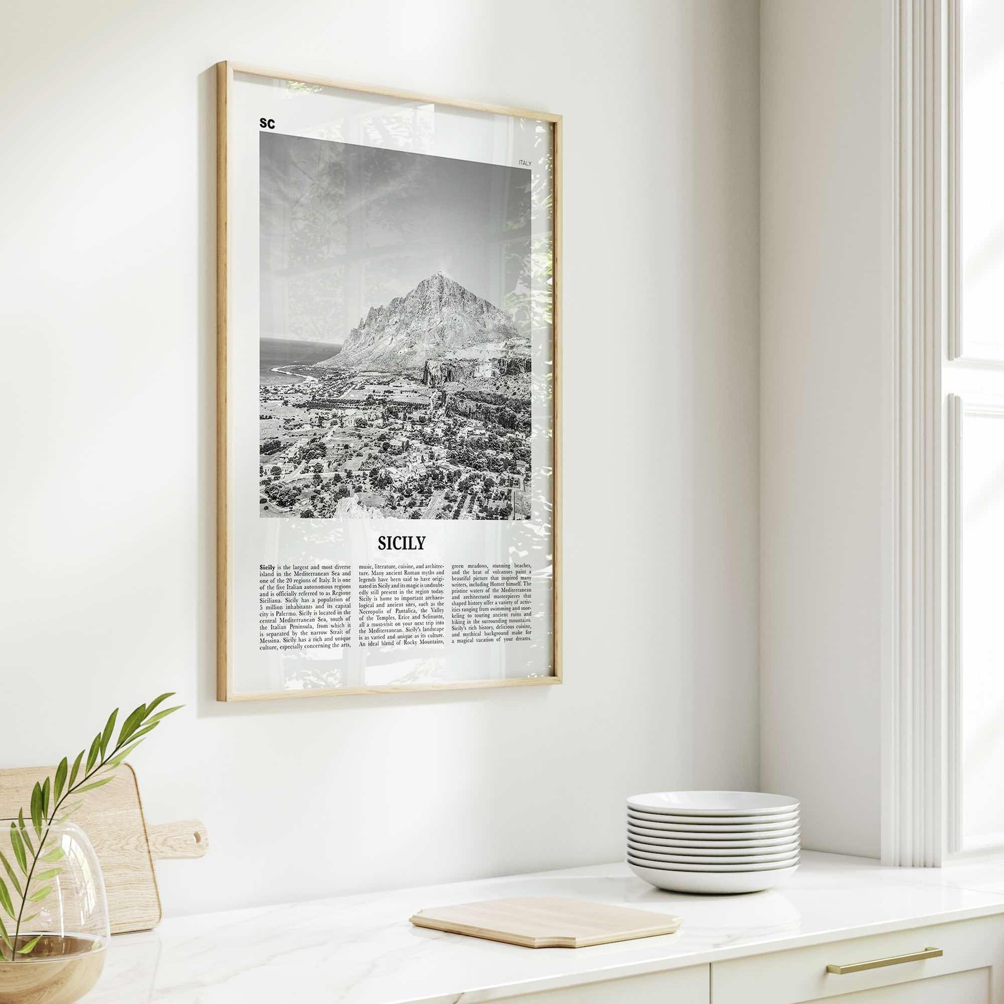 Sicily Print Black and White No 2, Sicily Wall Art, Sicily Poster, Sicily Photo, Sicily Wall, Italy, Sicilia, Sicìlia, Palermo, Catania