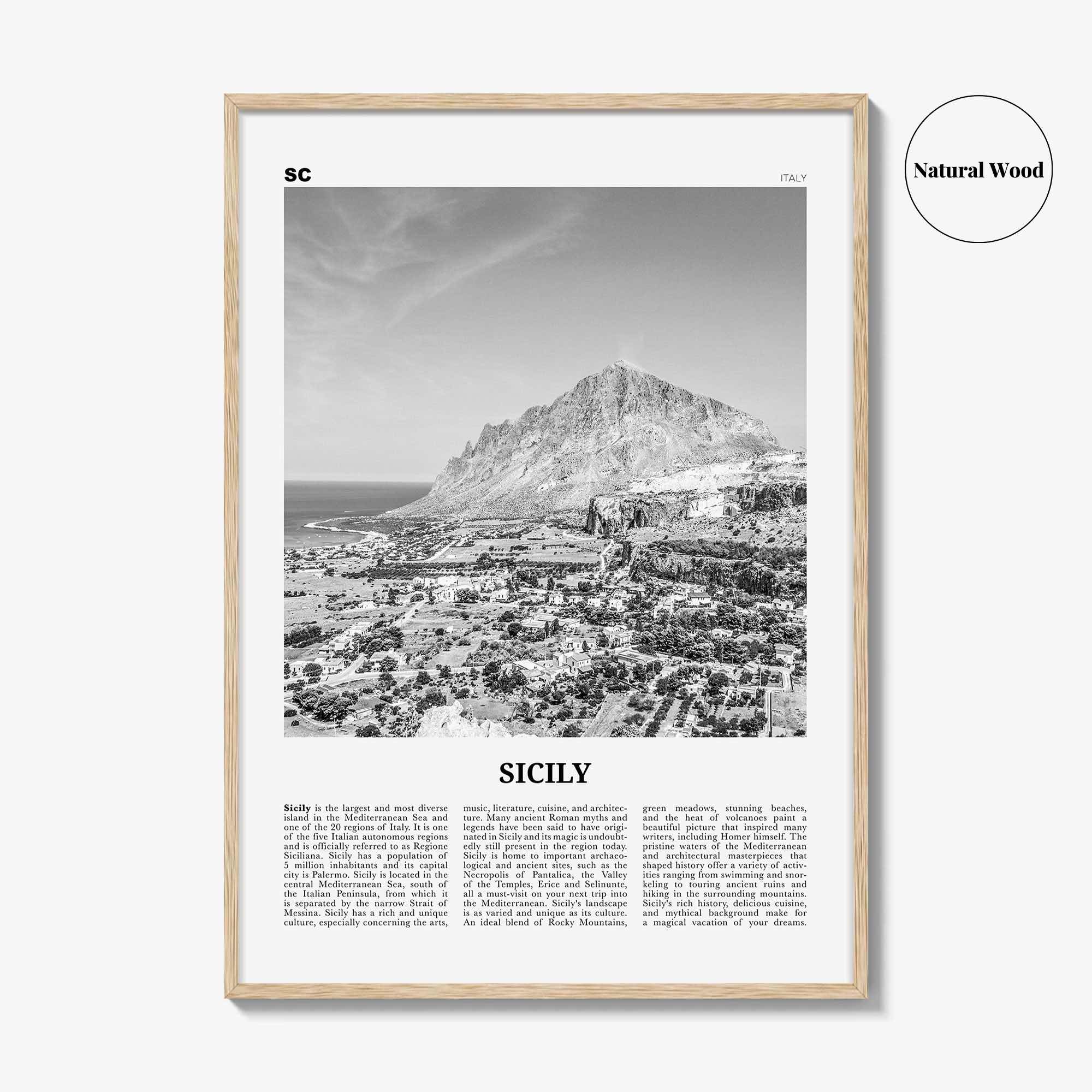 Sicily Print Black and White No 2, Sicily Wall Art, Sicily Poster, Sicily Photo, Sicily Wall, Italy, Sicilia, Sicìlia, Palermo, Catania