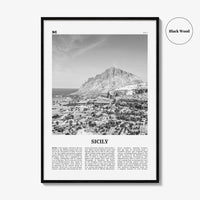 Sicily Print Black and White No 2, Sicily Wall Art, Sicily Poster, Sicily Photo, Sicily Wall, Italy, Sicilia, Sicìlia, Palermo, Catania