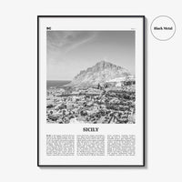 Sicily Print Black and White No 2, Sicily Wall Art, Sicily Poster, Sicily Photo, Sicily Wall, Italy, Sicilia, Sicìlia, Palermo, Catania