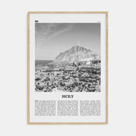 Sicily Travel B&W No 2 Poster