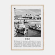Sicily Travel B&W No 3 Poster