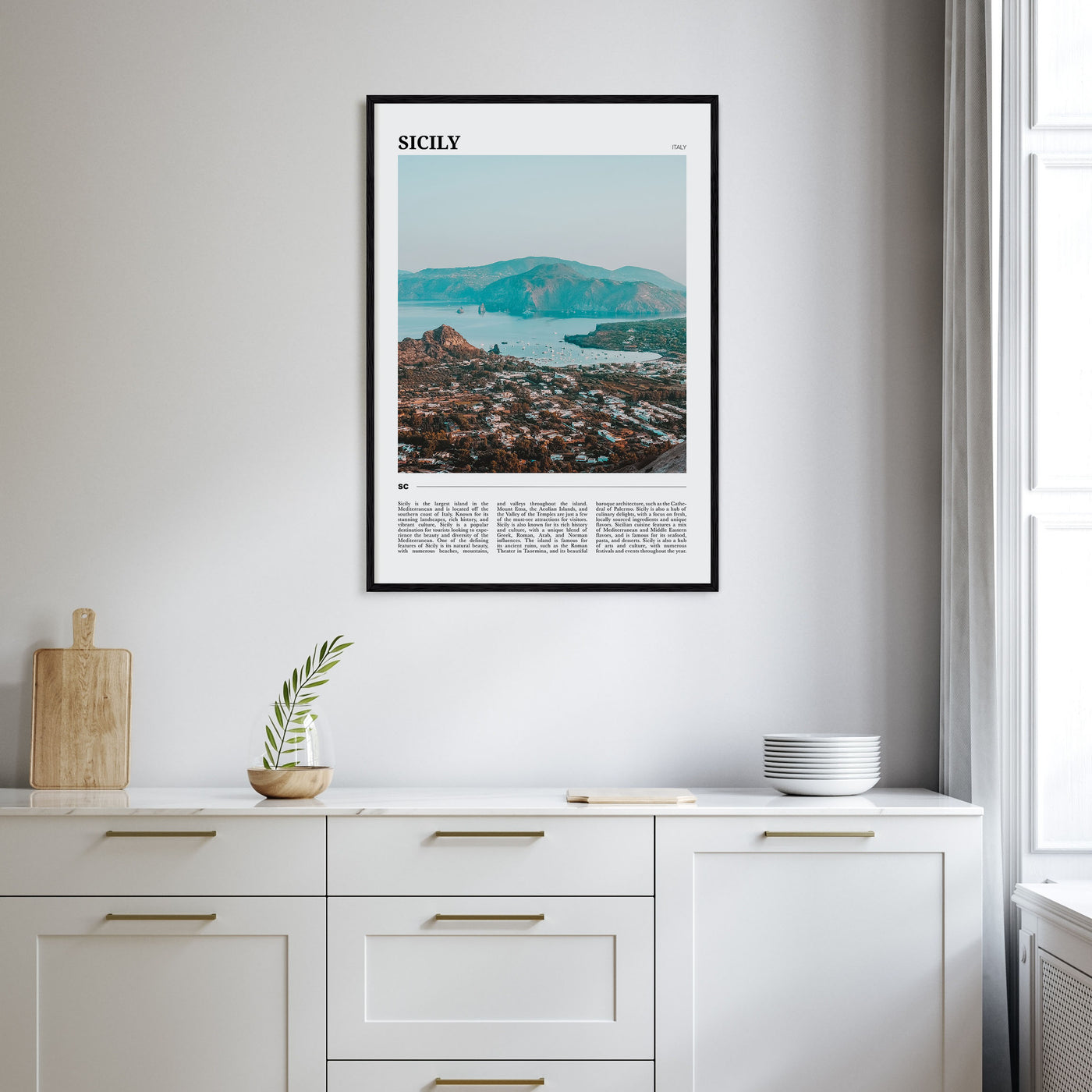 Sicily Travel Color Poster