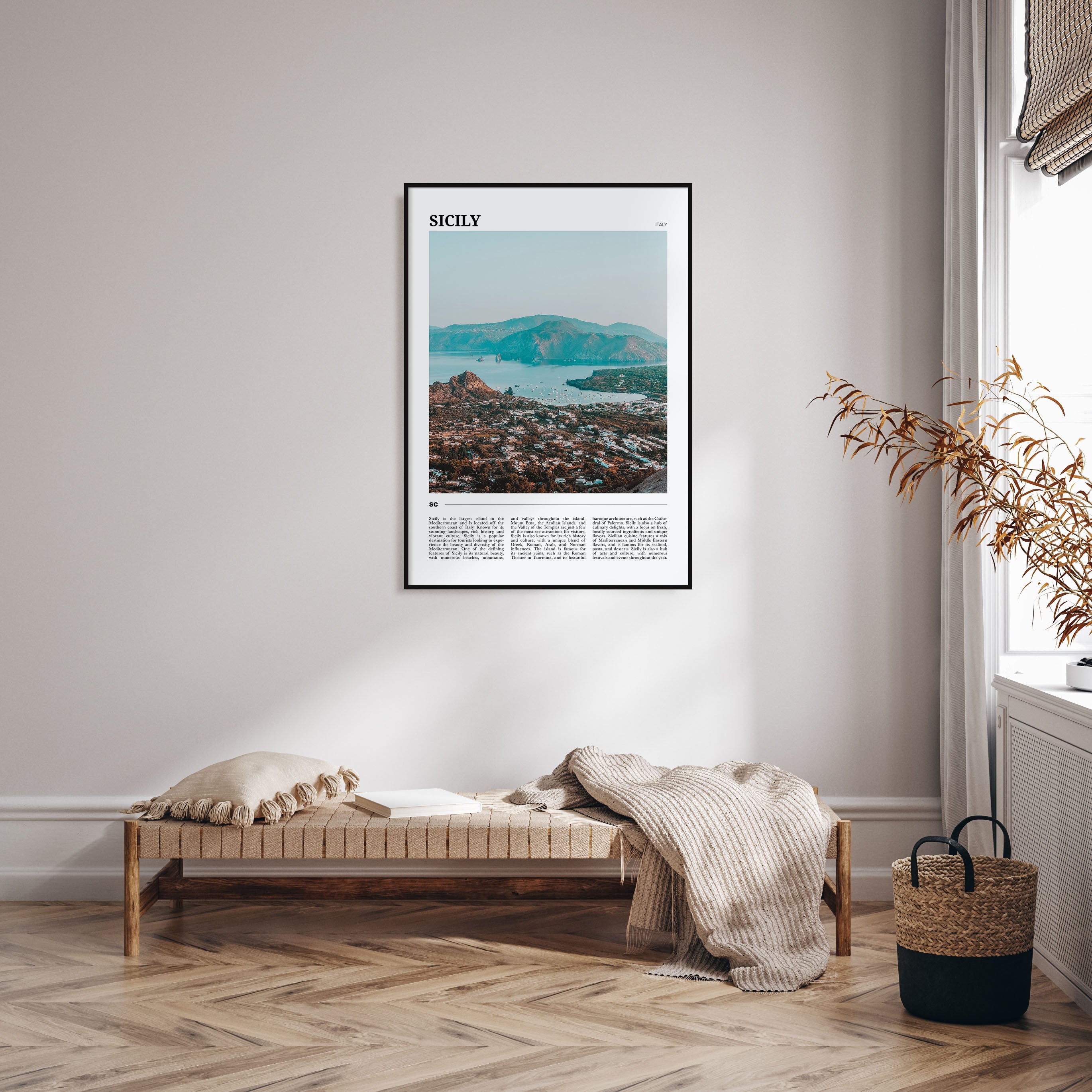 Sicily Travel Color Poster