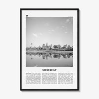 Siem Reap Print Black and White, Siem Reap Wall Art, Siem Reap Poster, Siem Reap Photo, Siem Reap Wall Décor, Siem Reap Map, Cambodia