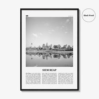 Siem Reap Print Black and White, Siem Reap Wall Art, Siem Reap Poster, Siem Reap Photo, Siem Reap Wall Décor, Siem Reap Map, Cambodia