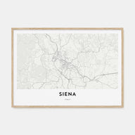 Siena Map Landscape Poster