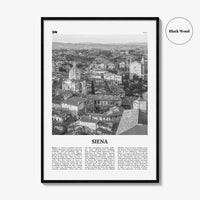 Siena Print Black and White, Siena Wall Art, Siena Poster, Siena Photo, Siena Wall Décor, Italy, Italia