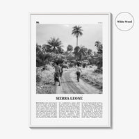 Sierra Leone Print Black and White, Sierra Leone Wall Art, Sierra Leone Poster, Sierra Leone Photo, Sierra Leone Decor, Freetown, Africa