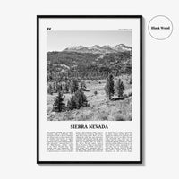 Sierra Nevada Print Black and White, Sierra Nevada  Wall Art, Sierra Nevada Poster,  Sierra Nevada Photo, Sierra Nevada Décor, California