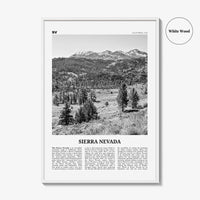 Sierra Nevada Print Black and White, Sierra Nevada  Wall Art, Sierra Nevada Poster,  Sierra Nevada Photo, Sierra Nevada Décor, California