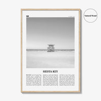 Siesta Key Print Black and White, Siesta Key Wall Art, Siesta Key Poster, Siesta Key Photo, Siesta Key Map, Florida, USA
